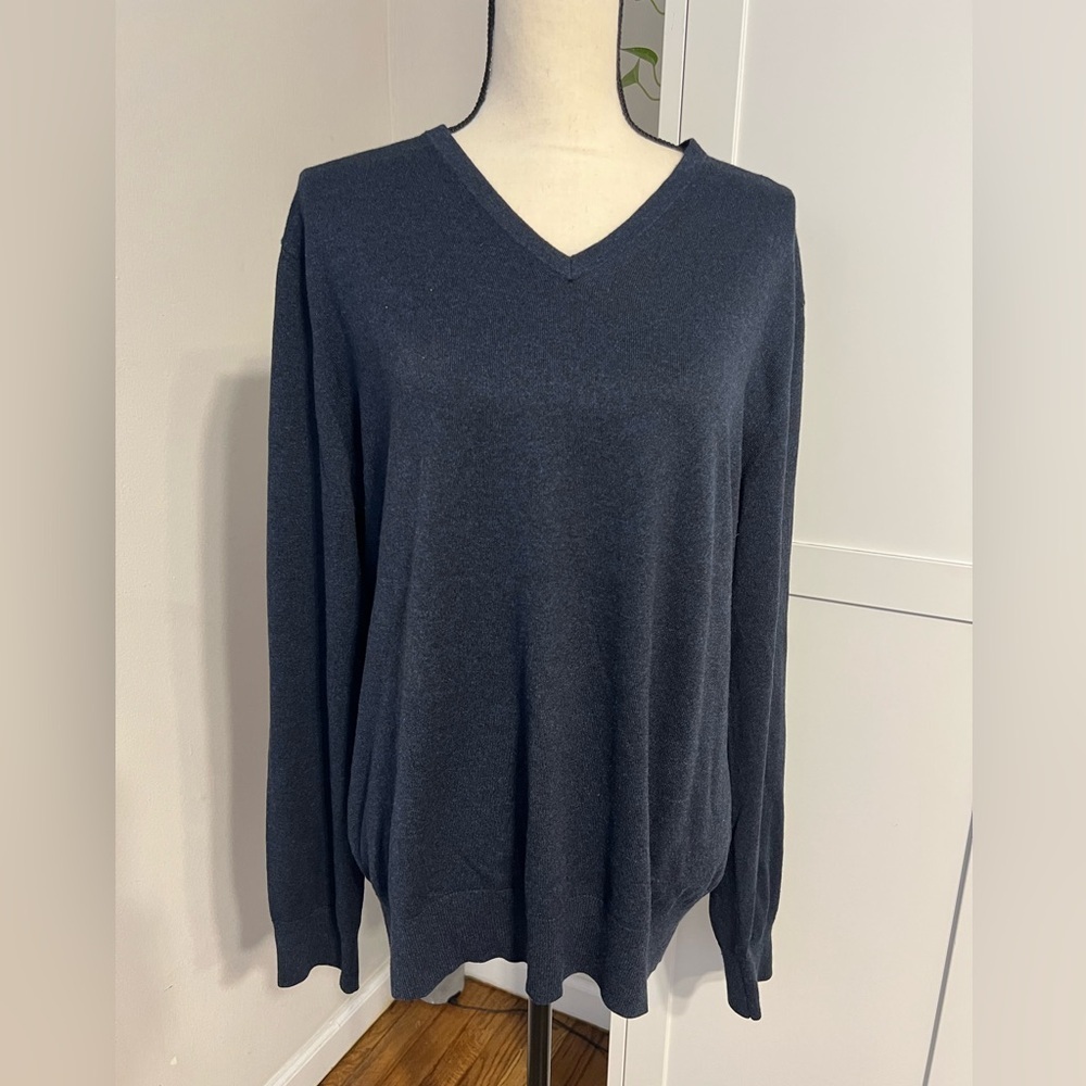 Banana Republic Charcoal V-Neck Sweater